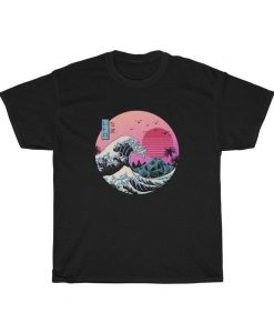 Retrowave Great Wave off Kanagawa Tshirt