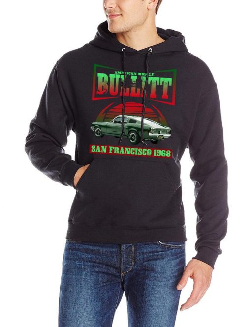 Steve mcqueen american classic muscle car Bullitt unisex pullover hoodies