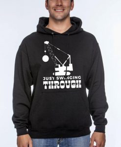 Swinging through unisex pullover hoodie