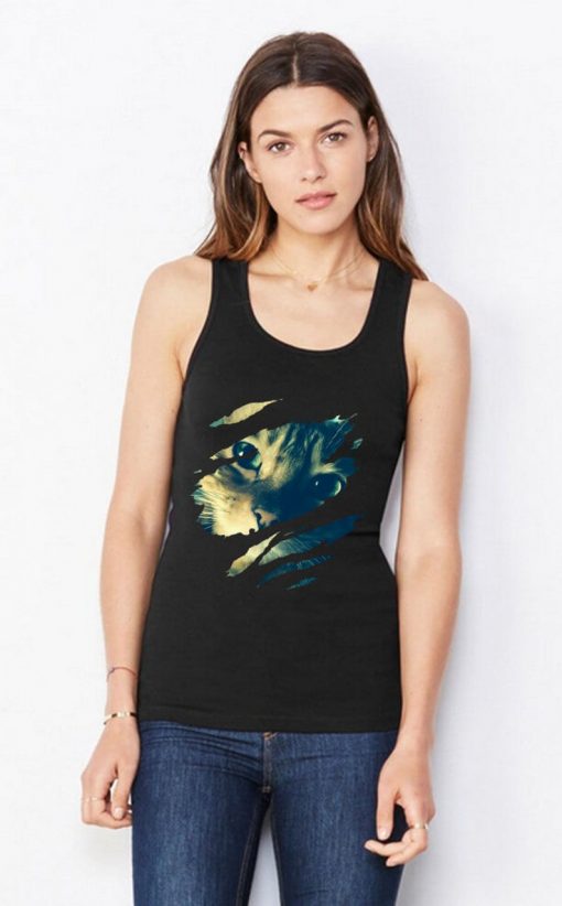 cat funny Tank Top