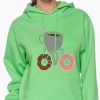 coffe and donut unisex pullover hoodie