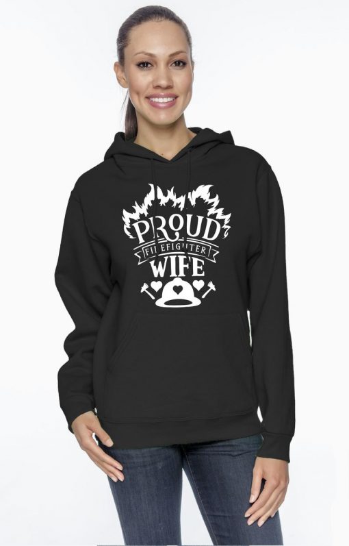 firefighter wife unisex pullover hoodie