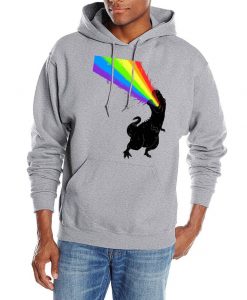 technicolor trex unisex pullover hoodie