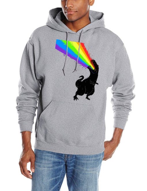 technicolor trex unisex pullover hoodie