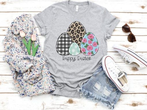 Adorable Patterned Easter eggs T-shirt