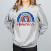 America Rainbow glitter sweadshirt