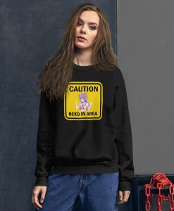 Caution Neko in Area Unisex Sweatshirt