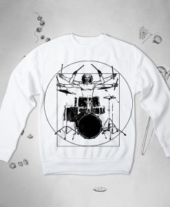 Funny Vintage Da Vinci Drummer sweatshirt