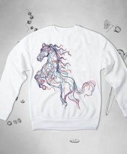 Horse Animal Art Illustration sweatshirt