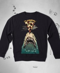 Jaws sweatshirt Pizza ocean funny Graphic sweatshirt