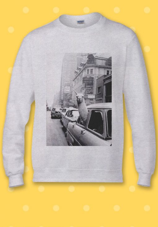 Llama Lama Car Vintage Cool Funny Sweatshirt