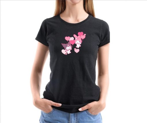 My Melody and Kuromi Valentine's Day Hearts T-Shirt