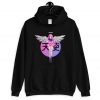 Neon Angel with Machine Gun Hoodie