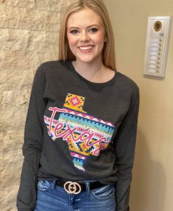 Serape Texas Longsleeve Graphic Tee Sweatshirt