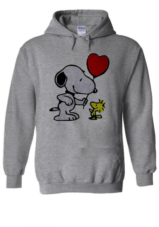 Snoopy Woodstock Heart Balloon Cartoon Hoodie