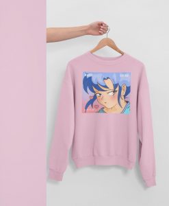 Blue Hair Anime Girl Sweatshirt