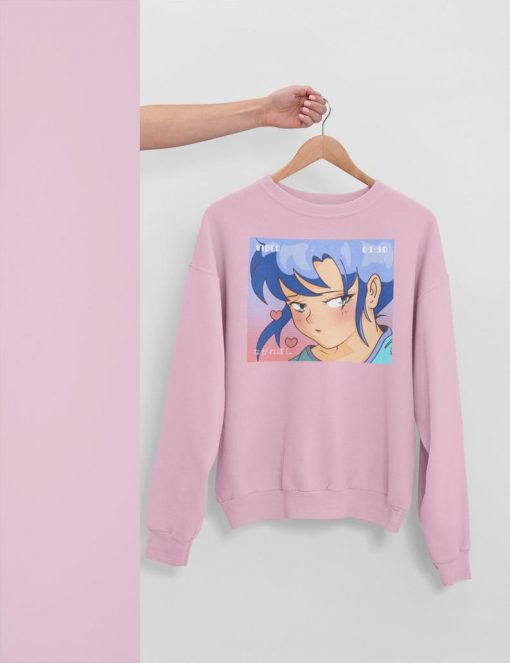 Blue Hair Anime Girl Sweatshirt