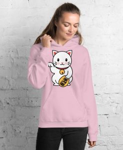 Chinese Wave Luck Cat Japan Kawaii Hoodie