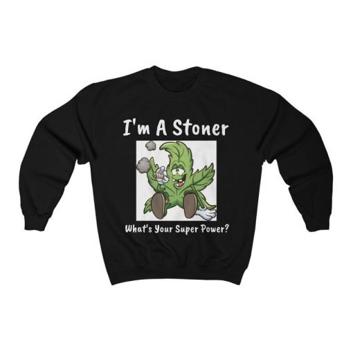 I'm A Stoner { White} Unisex Heavy Blend Crewneck Sweatshirt