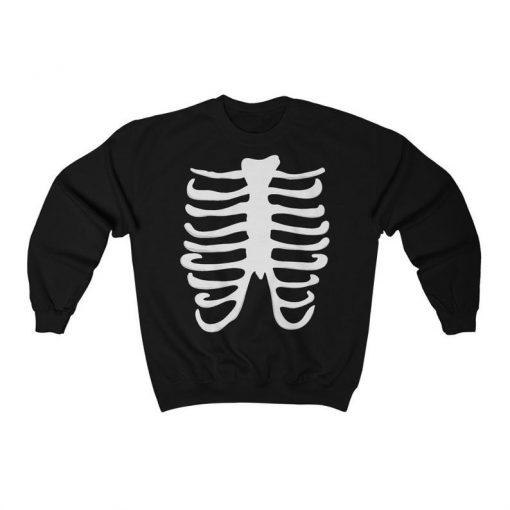 Pastel Goth Rib Cage Sweater- Nu Goth Sweatshirt