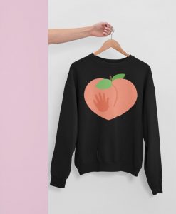 Peach Fruit Spank Bum Hand mark Slap Sweatshirt