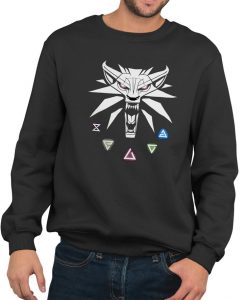 Signs Of The Witcher Elements Gaming Sweatshirt