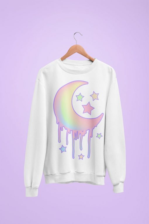 Trippy Pastel Moon Sweatshirt