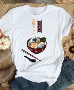 Greatest Ramen Waves Graphic Anime T Shirt