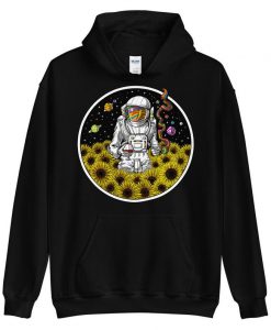 Psychedelic Astronaut Sunflowers Hoodie