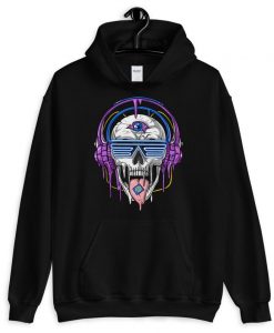 Psychedelic Melting Skull Hoodie