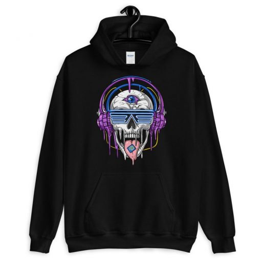 Psychedelic Melting Skull Hoodie