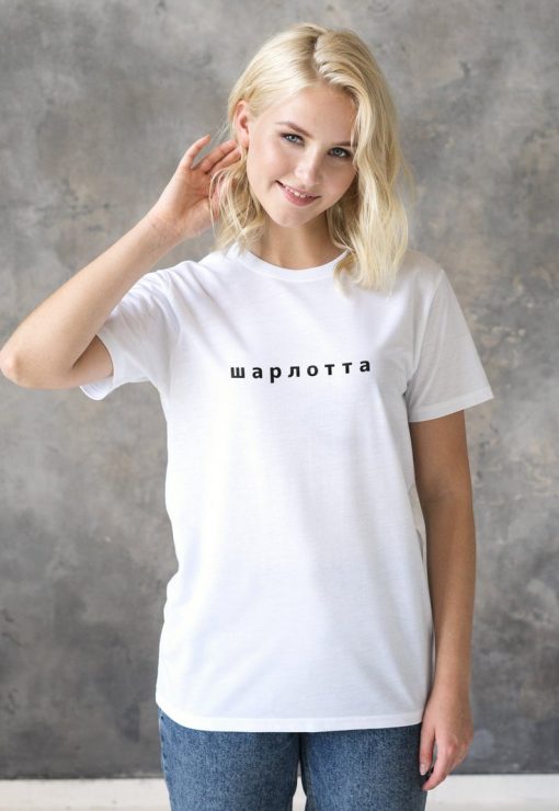 Typography Cyrillic T-Shirt