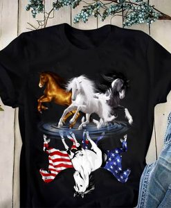 America Flag Horse Shirt