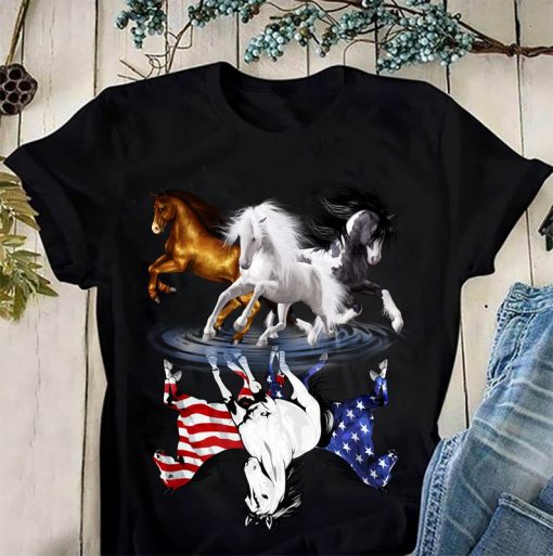 America Flag Horse Shirt