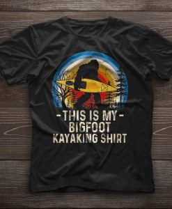 Bigfoot kayaking t shirt