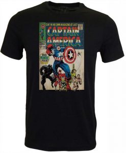 Captain America Comic Book Cover Adults T-Shirt