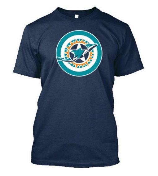 Captain America Dolphins T-shirt