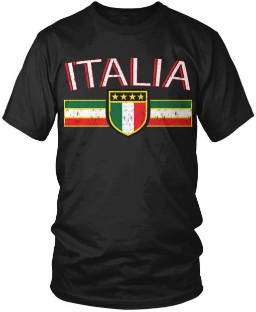 Distressed Italia Country Flag Men's T-Shirt