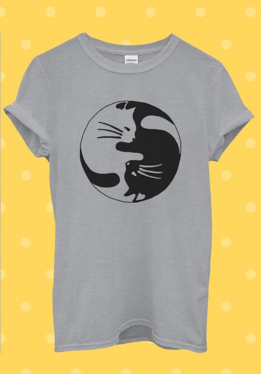 Kittens Ying Yang Cat Funny Cool T Shirt