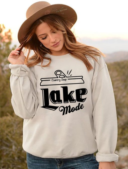 Lake Mode Distressed Vintage Crewneck Sweatshirt