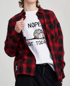 Nope Not Today Funny Cat Sleeping T-Shirt