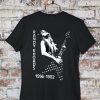 RANDY RHOADS Tribute Photo With Guitar Rock & Roll Music Tshirt