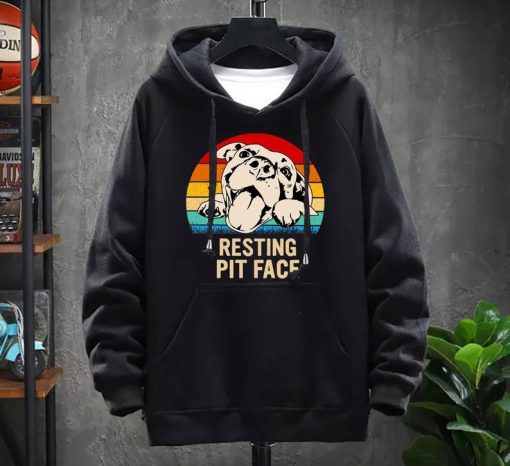 Resting Pit Face Funny Pitbull Lovers Hoodie