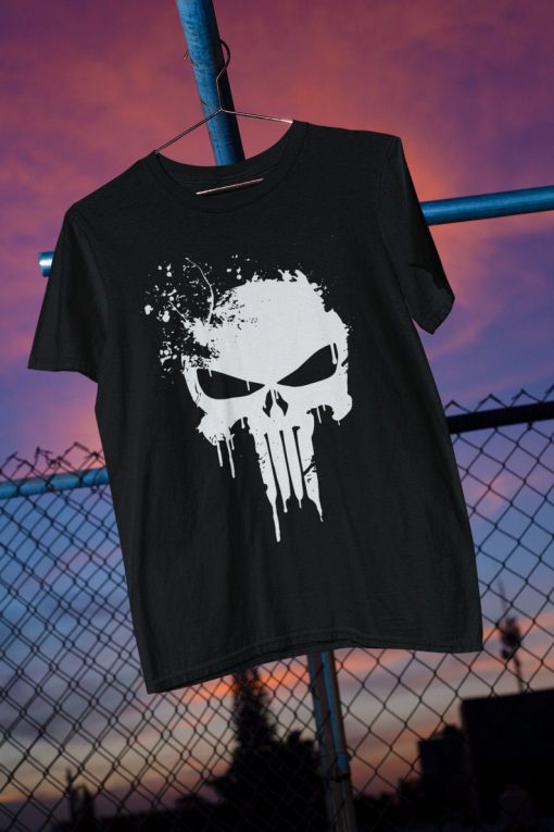 Skull Icon Punisher Marvel Hero T shirt