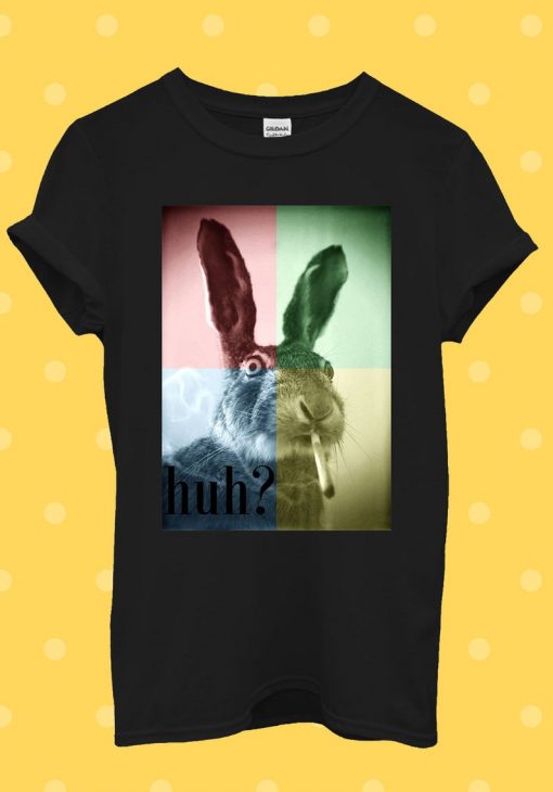 Smoking Weed Rabbit High Funny Cool T Shirt