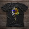 Thin Blue Line Flag Police Officer sunflower T-shirt