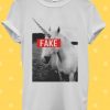 Unicorn Fake Funny Hipster Cool Retro T Shirt