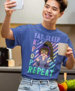 Eat Sleep K-Pop Repeat Girl KPop Shirt