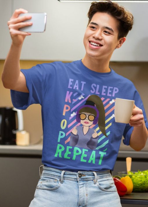 Eat Sleep K-Pop Repeat Girl KPop Shirt