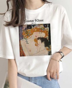 Gustav Klimt Mother and child Three Ages of Woman white t-shirt